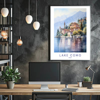 Lake Como Serene Escape Travel Poster PosterGoat