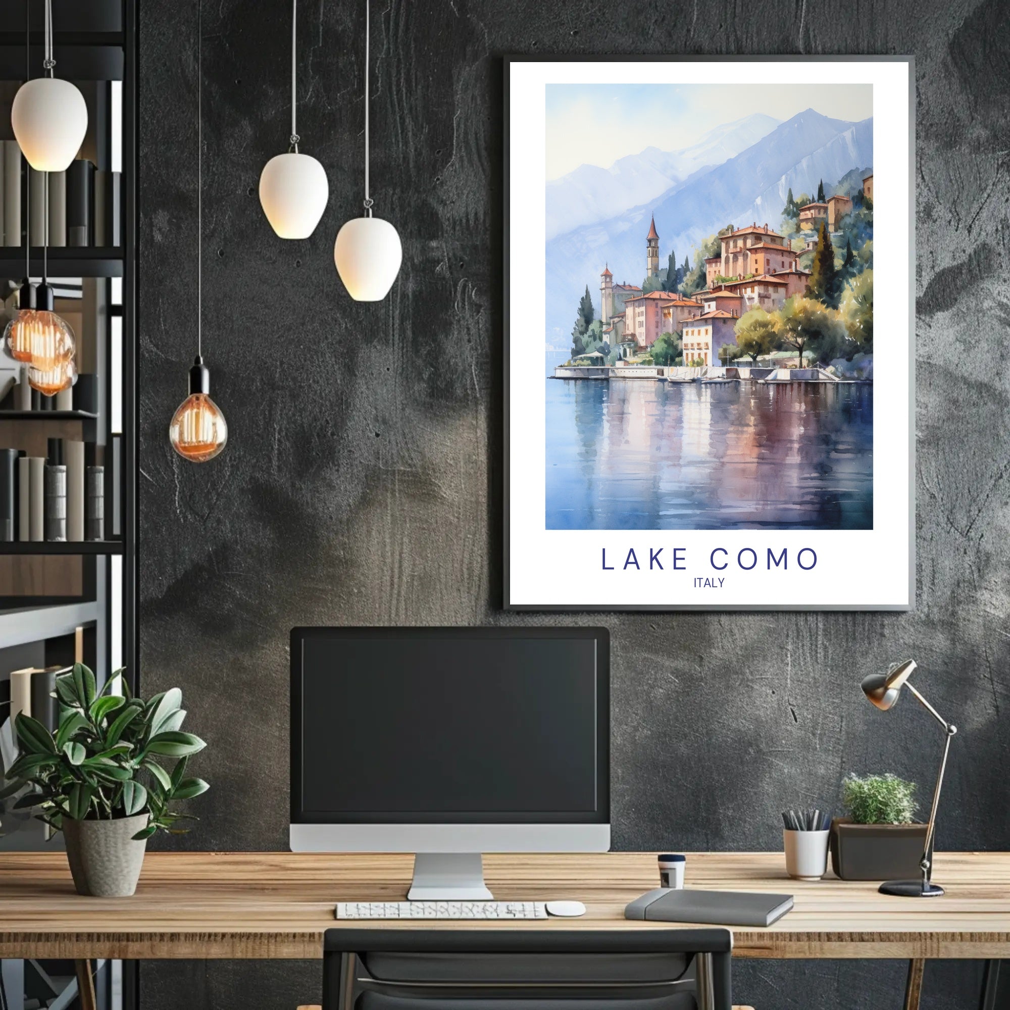 Lake Como Serene Escape Travel Poster PosterGoat