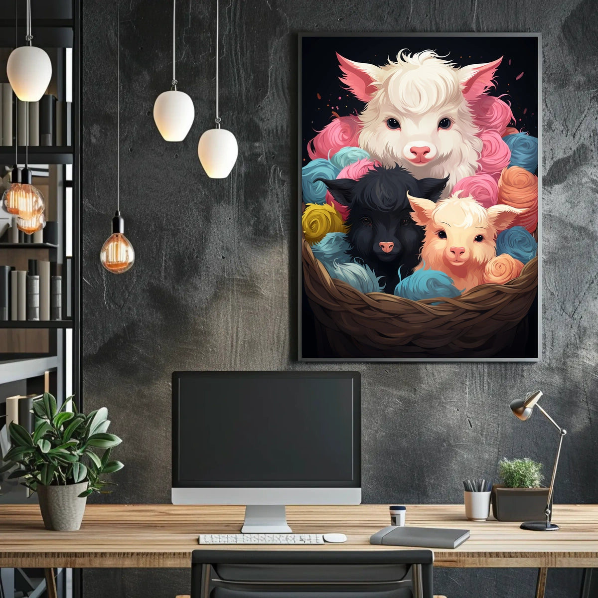 Basket Of Fluffy Friends Poster