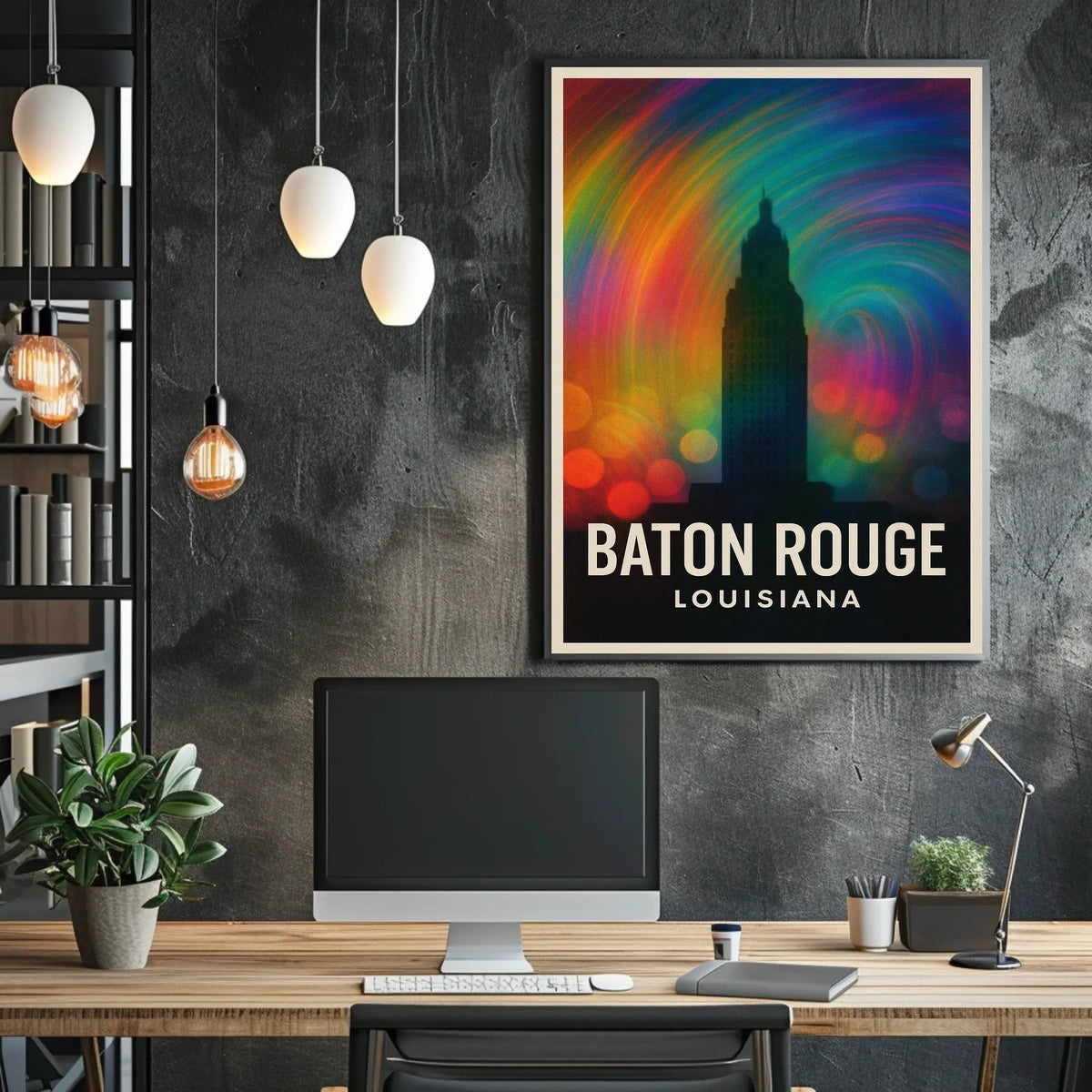 Baton Rouge Vibes Minimalist Decor Lovers Poster