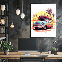 Retro Surf Adventure Poster