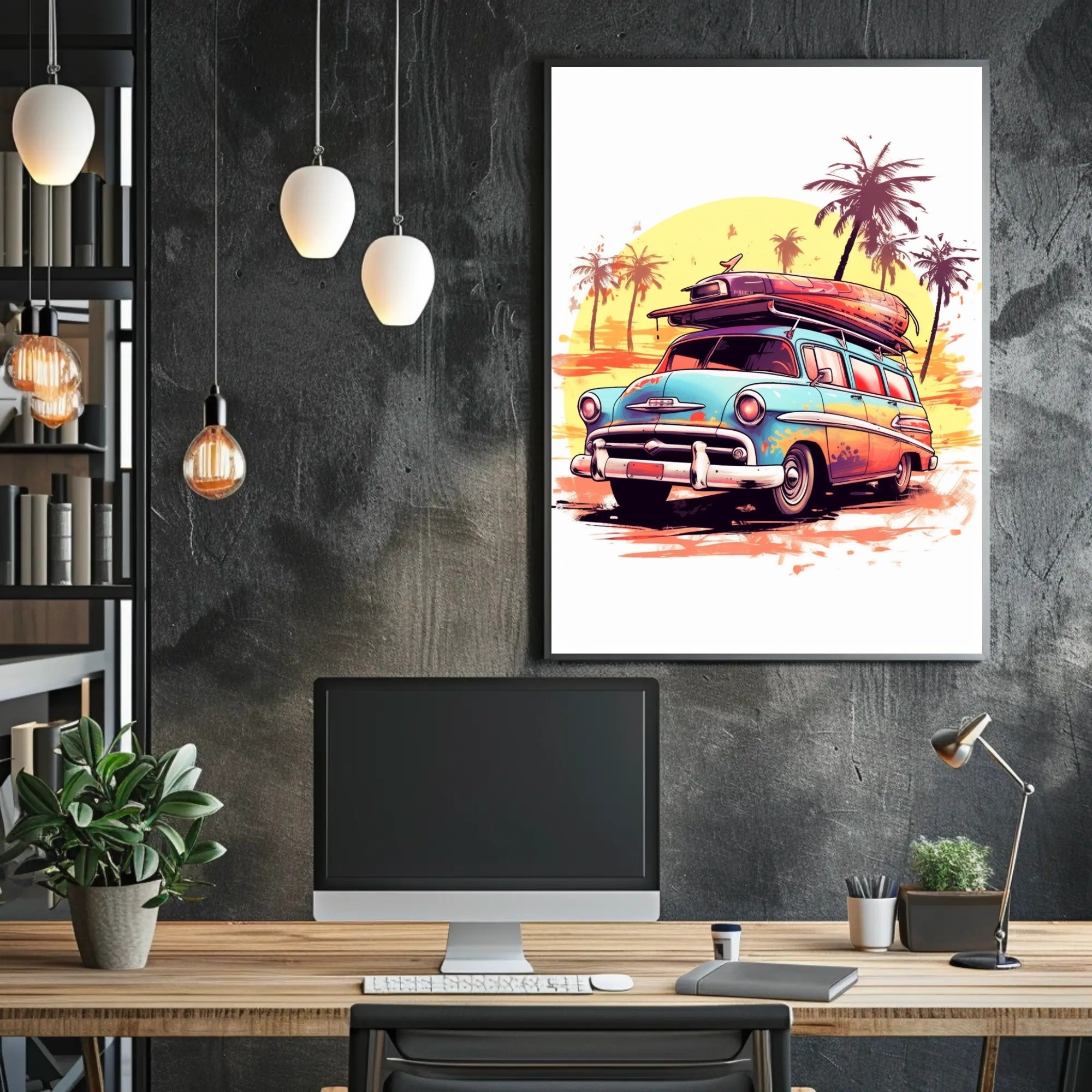 Retro Surf Adventure Poster