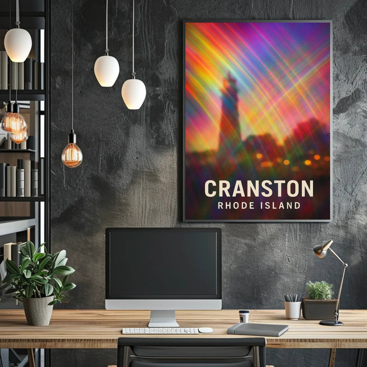 Cranston Rhode Island Scenic Minimalist Travel Poster