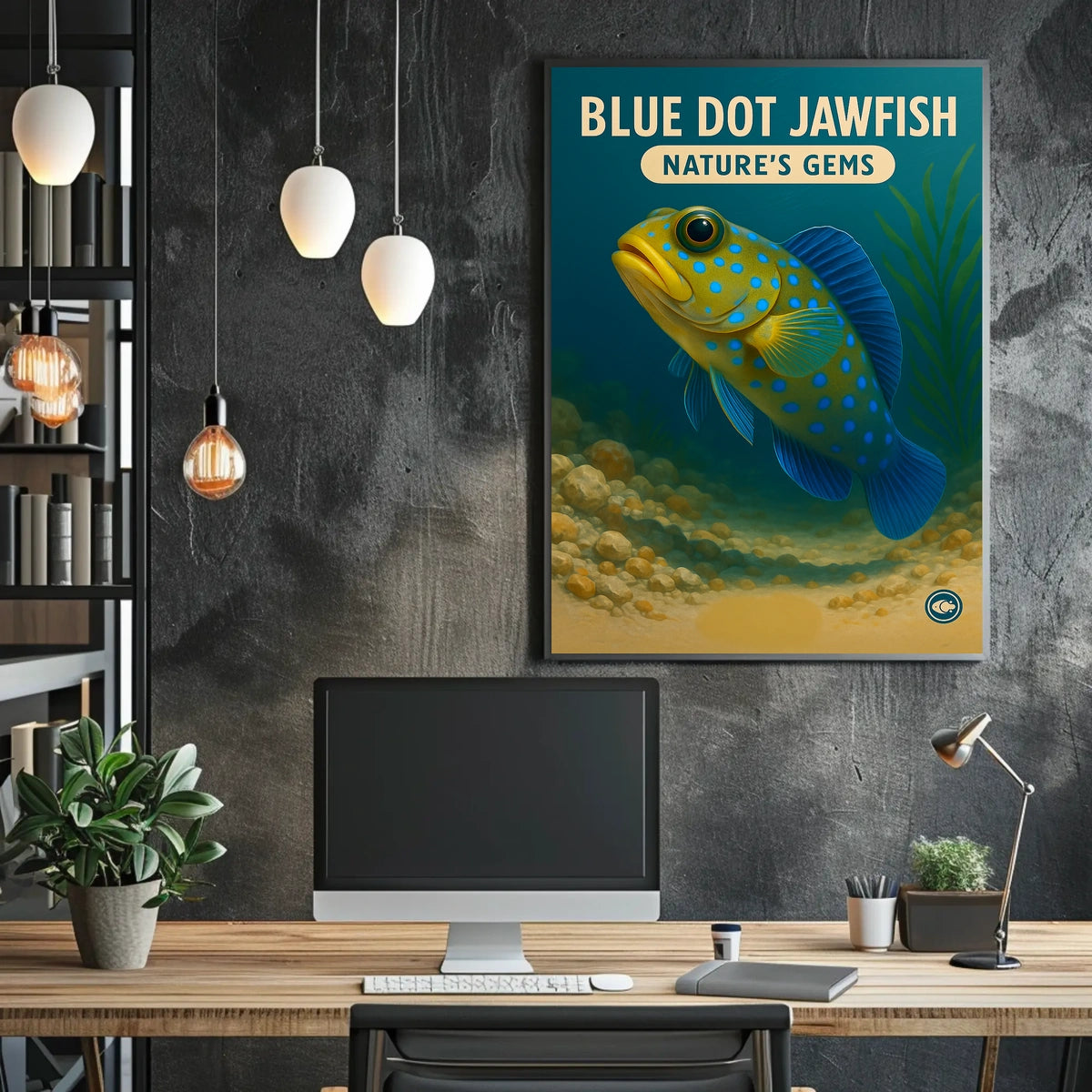 Blue Dot Jawfish NatureS Gems Poster