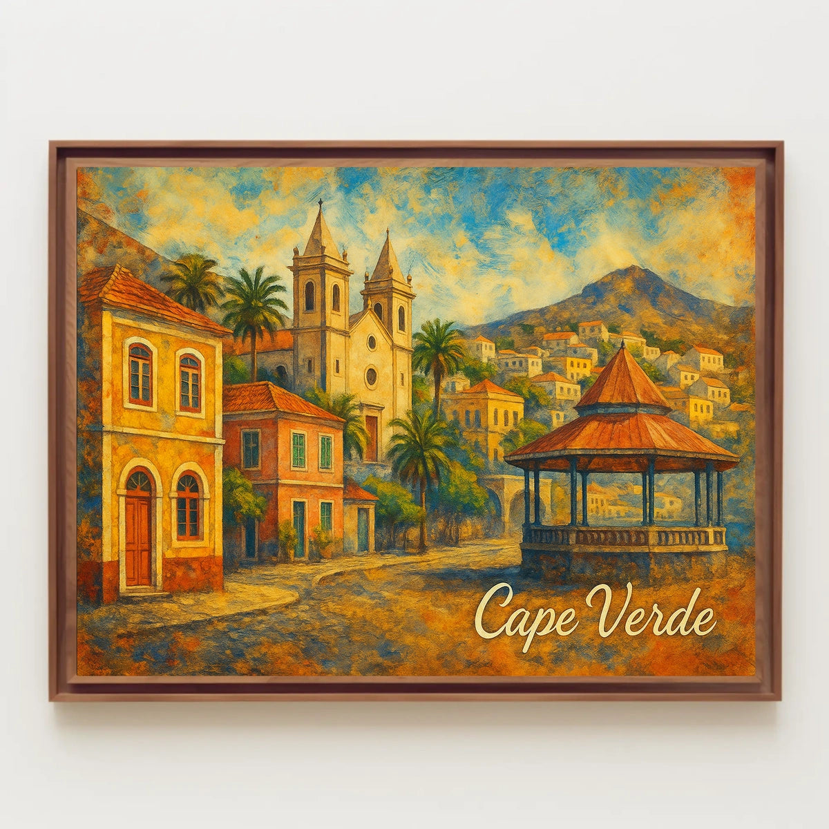 Cape Verde Scenic Illustration Poster