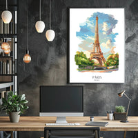 Eiffel Tower Parisian Scenery Art: Travel Poster PosterGoat