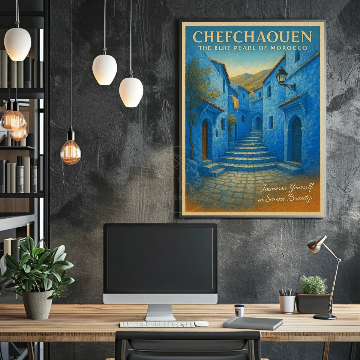 Chefchaouen Blue Charm Travel Poster