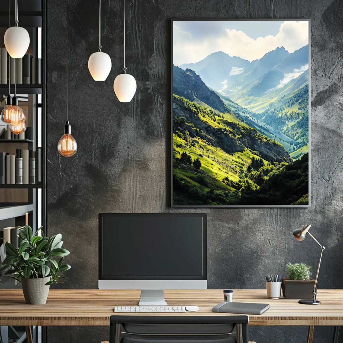 Andorra Pyrenees Mountain Landscape View Poster