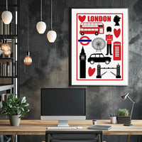 London Icons Poster PosterGoat