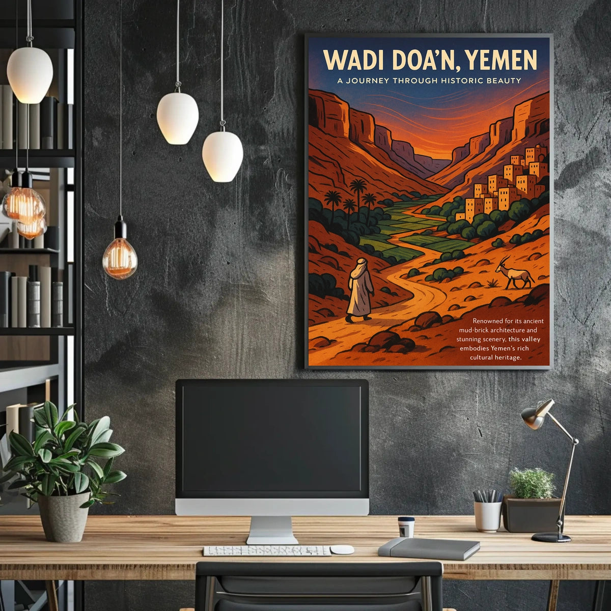 Wadi DoaN, Yemen A Journey Through Poster