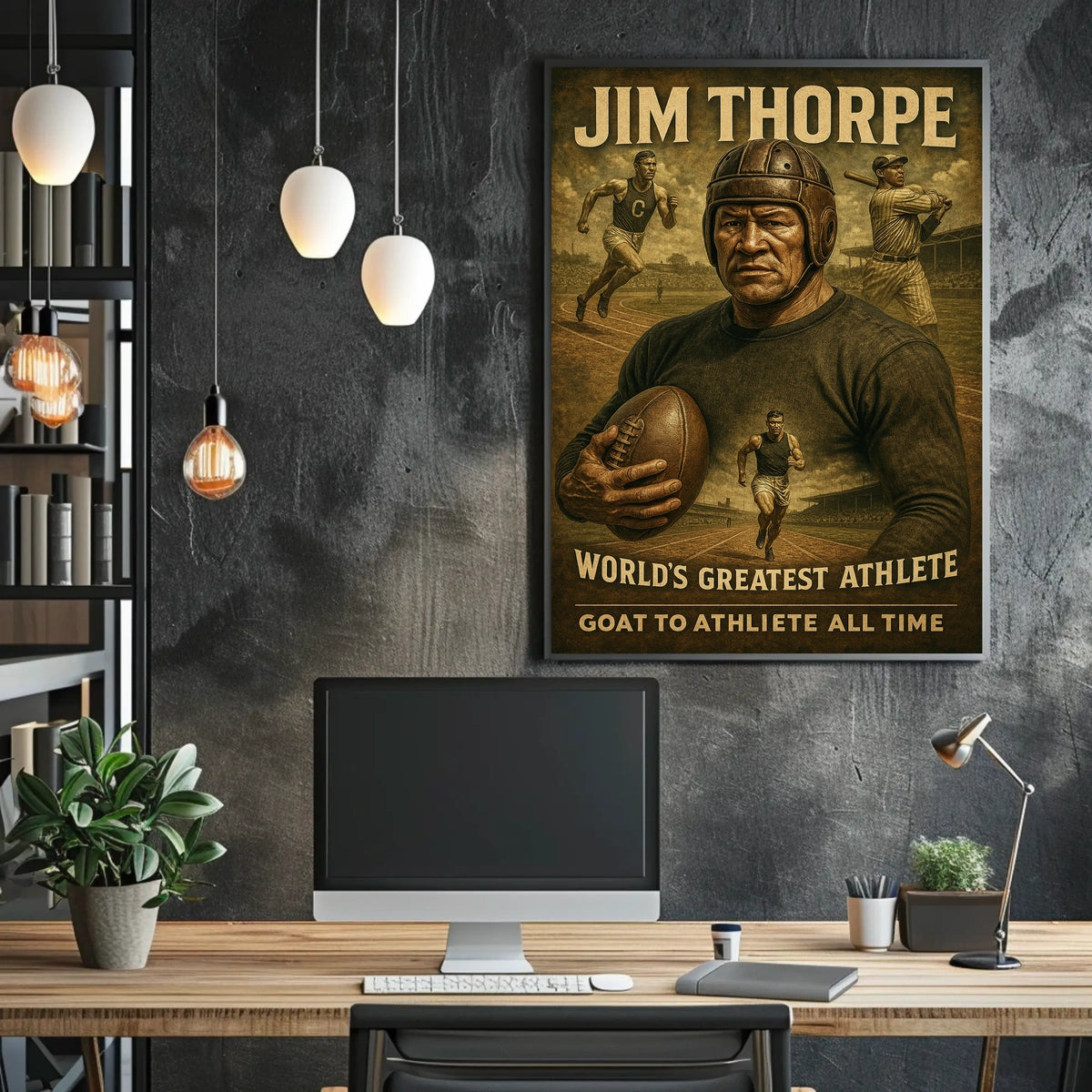 Celebrating the Worlds Greatest Athlete Jim Thorpe Poster