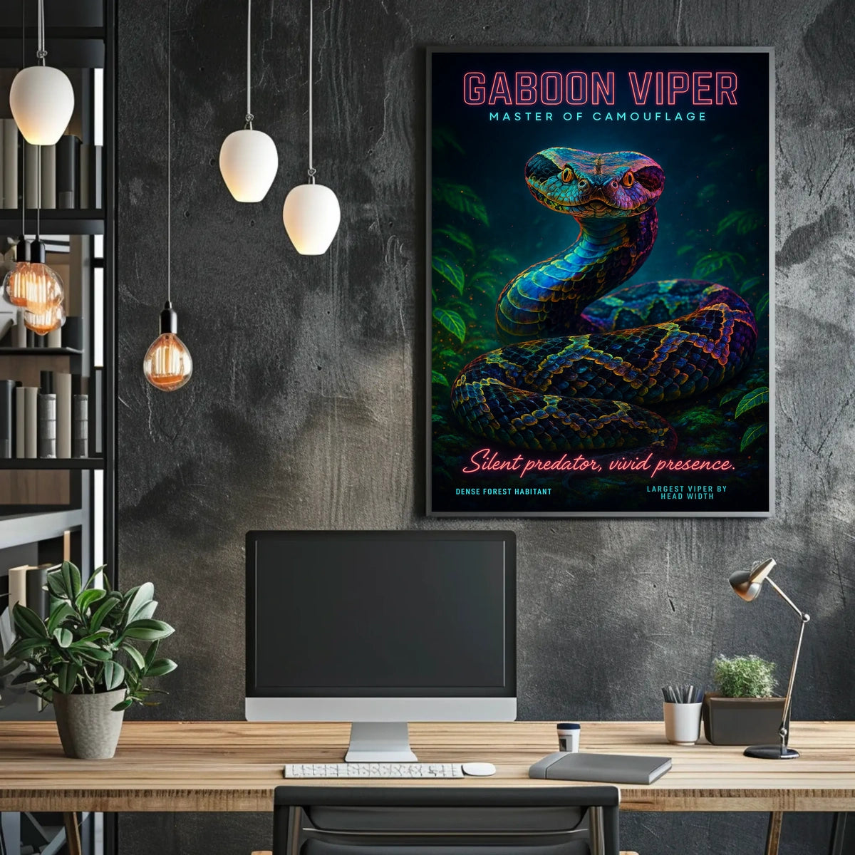 Gaboon Viper Master of Camouflage Poster