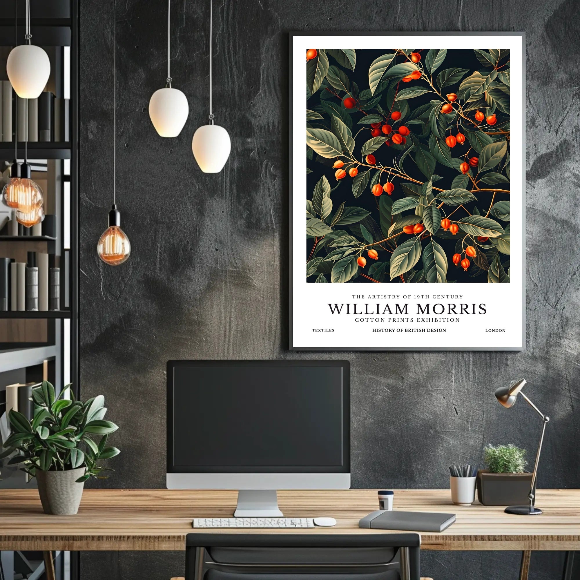 William Morris Cotton Prints Exhibition Poster