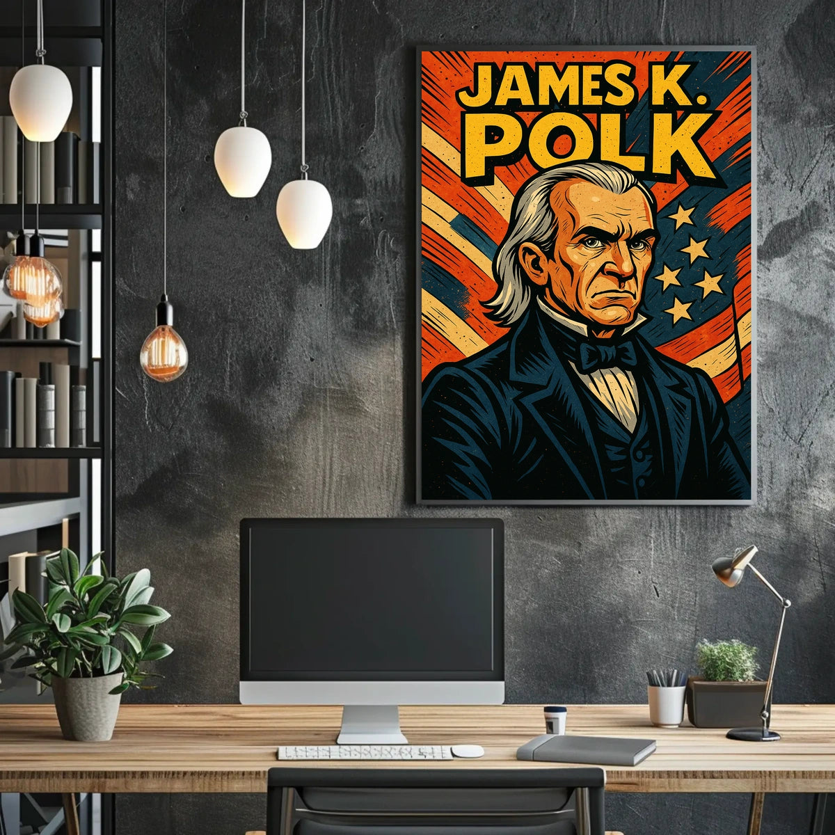 James K Polk Poster Scenic History Wall Art Print For Home