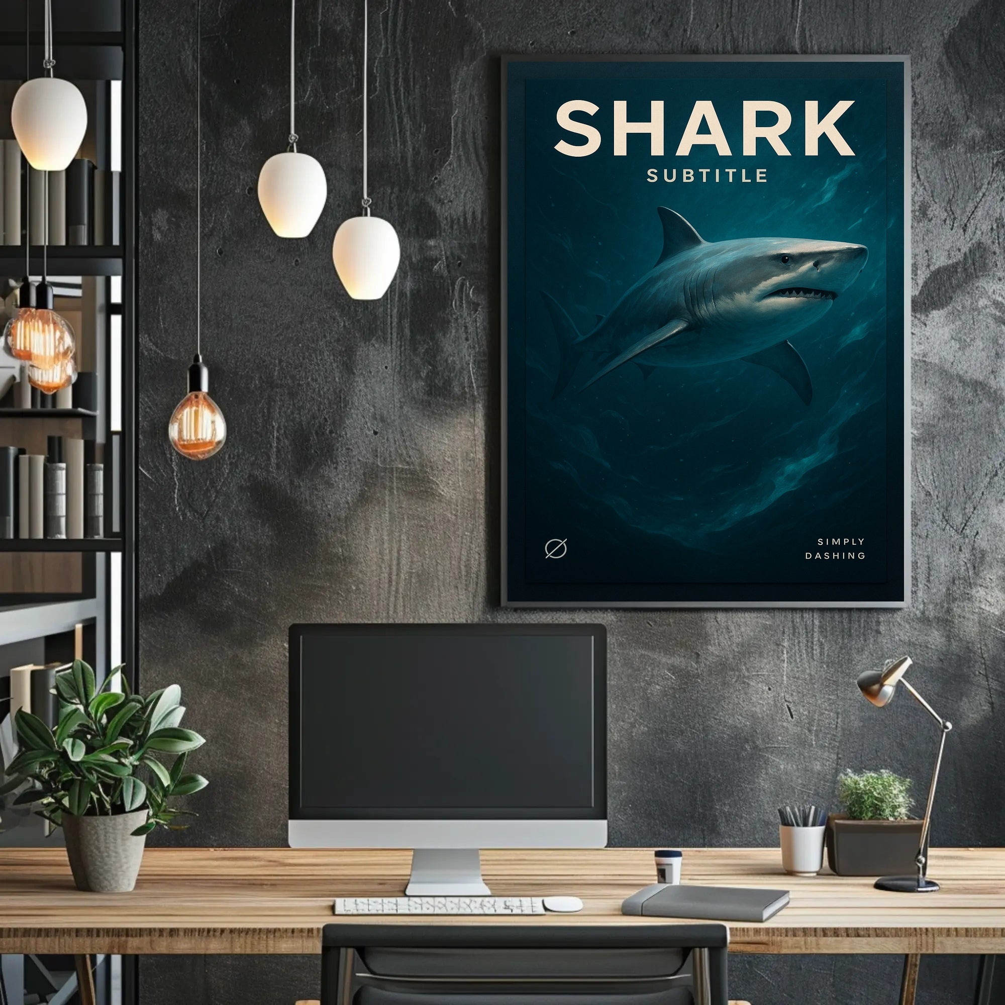 Shark Simply Dashing Poster PosterGoat