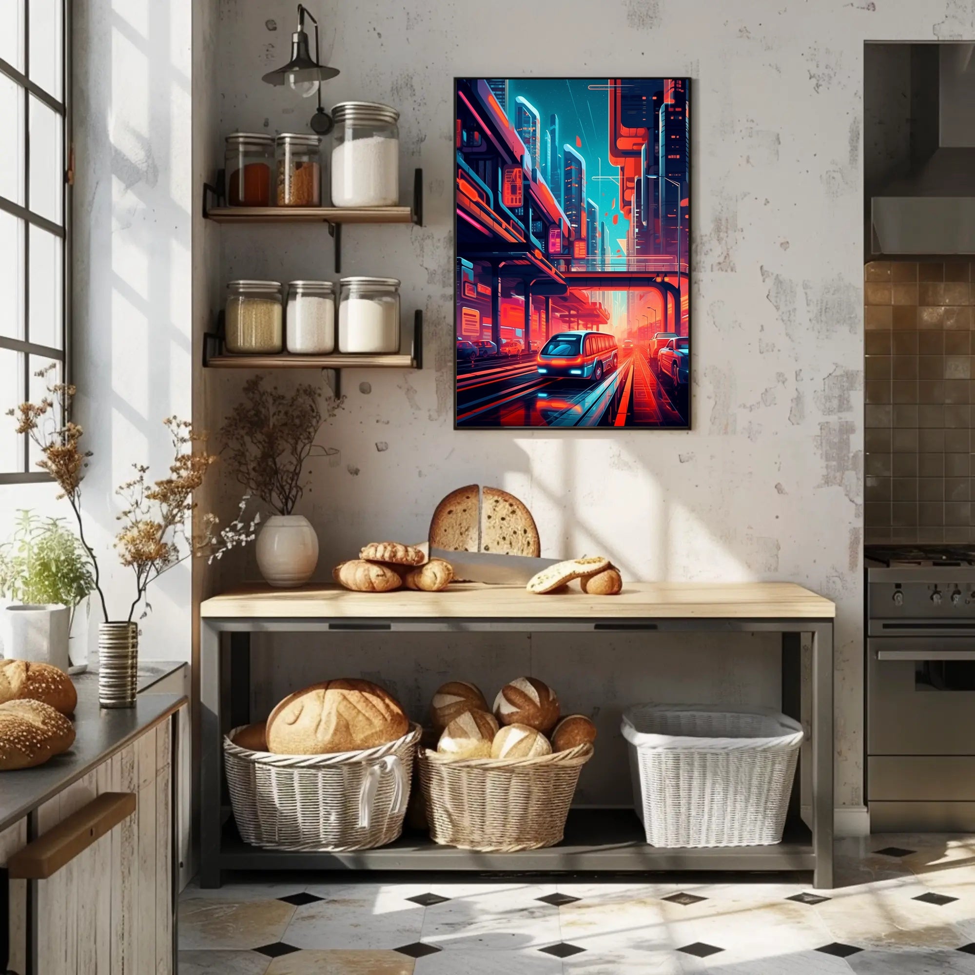 Futuristic Urban Transit Poster