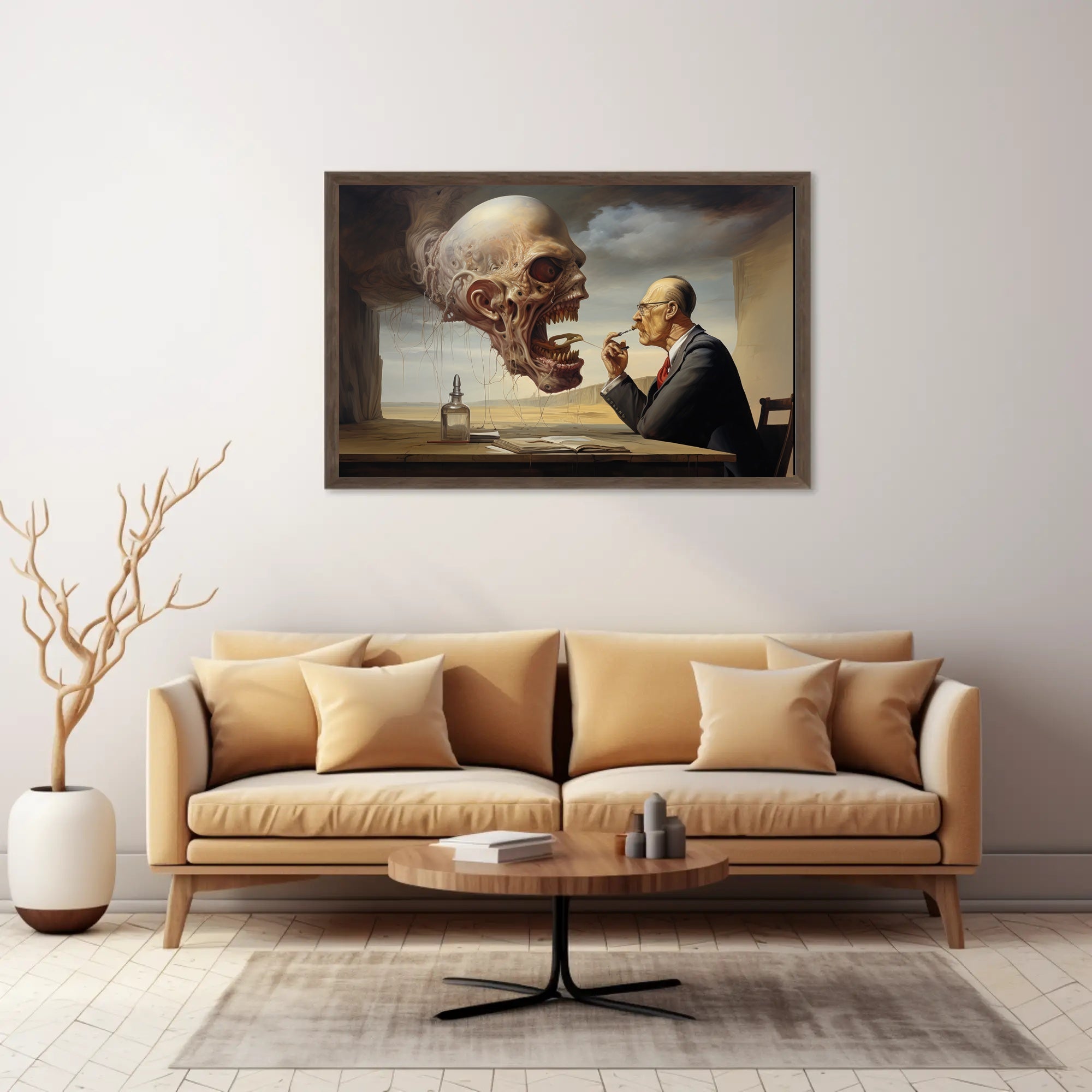 Surreal Encounter in Abstract or Artistic Poster