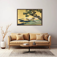 Serene Japanese Landscape Painting in Artistic Poster