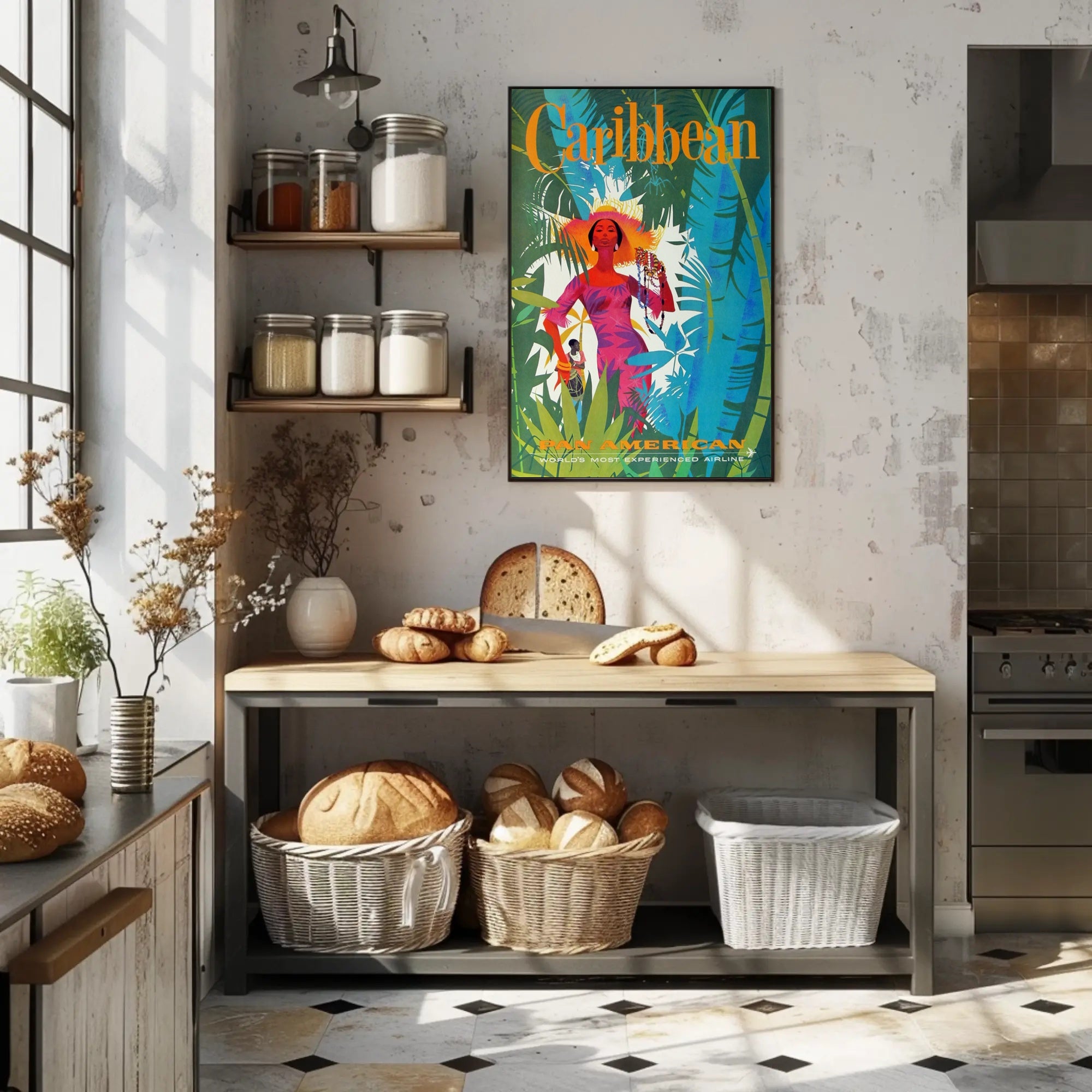 Caribbean Elegance Vintage Travel Poster PosterGoat