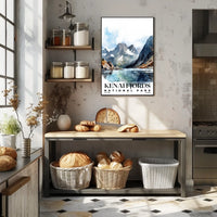 Kenai Fjords Watercolor Wall Art Poster