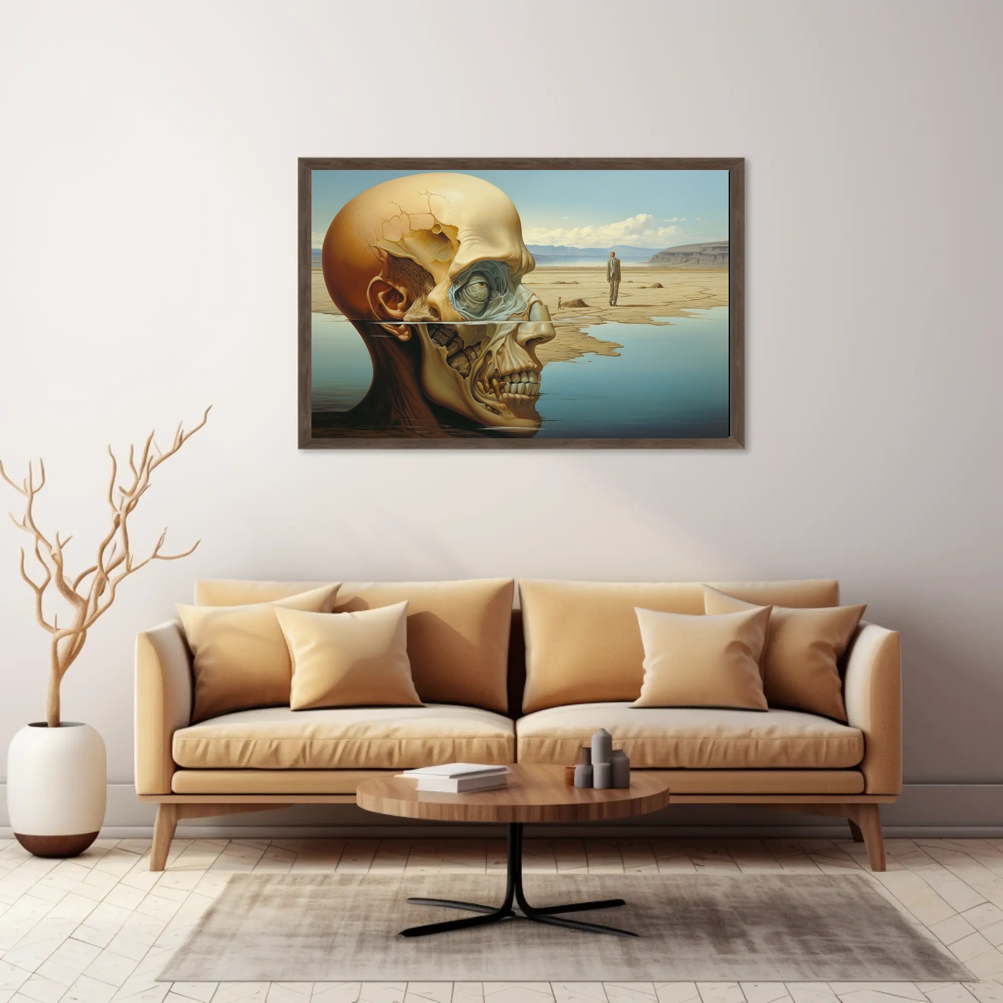 Surreal Desert Skull Fantasy Art Poster