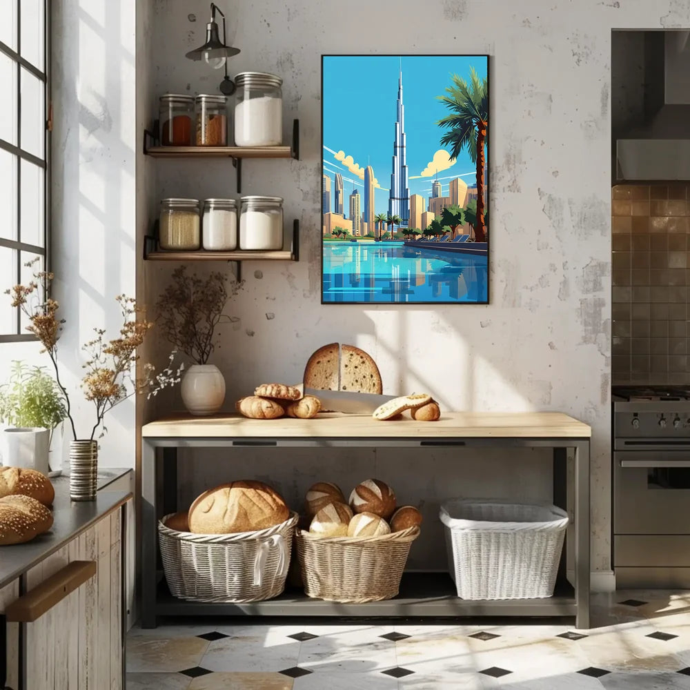 Dubai Skyline Luxury Poster: Modern Urban Oasis