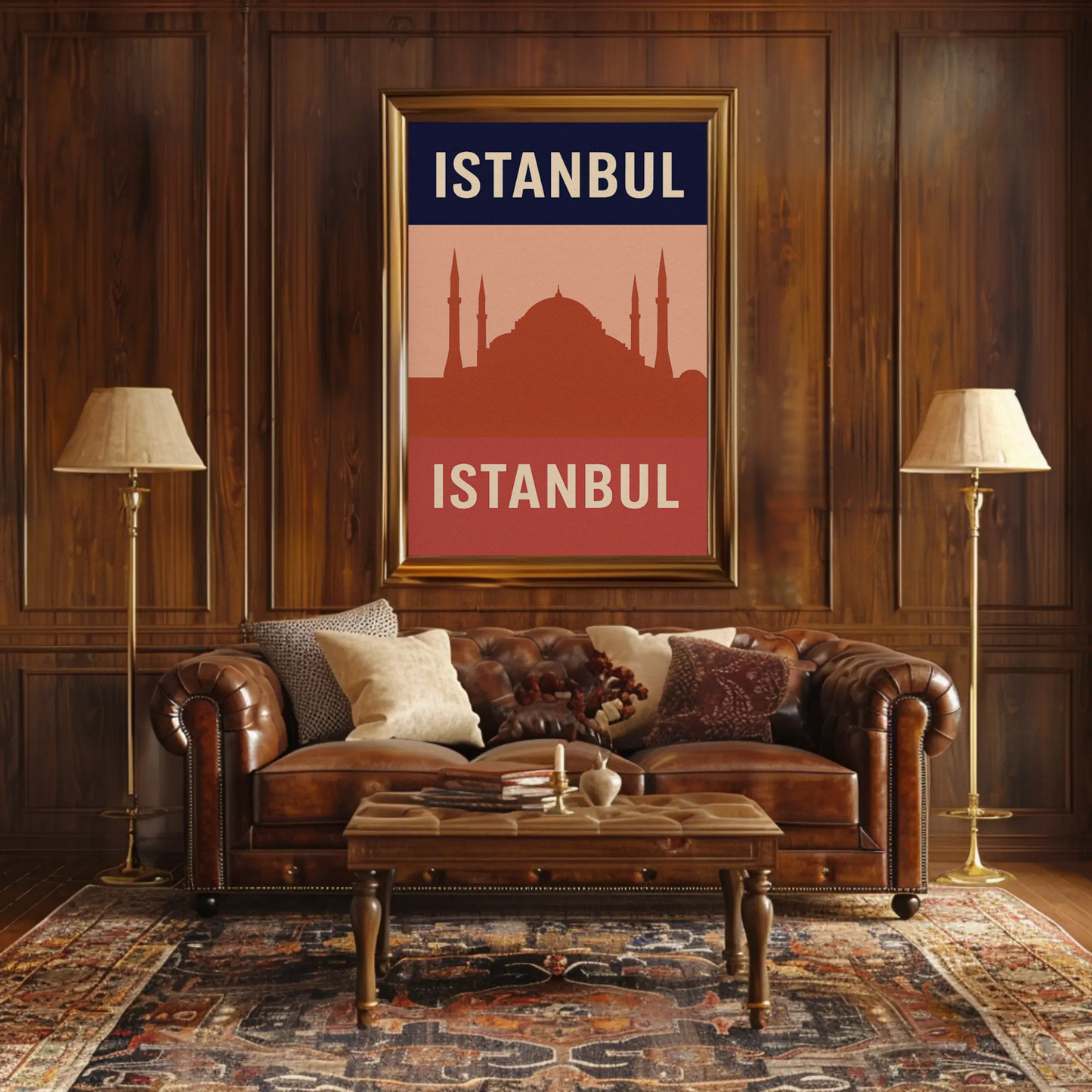 Istanbul Turkey Mosque Silhouette Minimal Poster