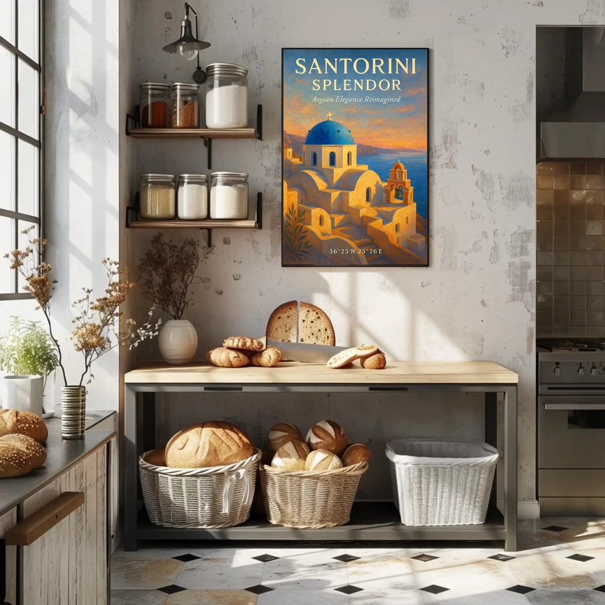 Santorini Splendor Poster