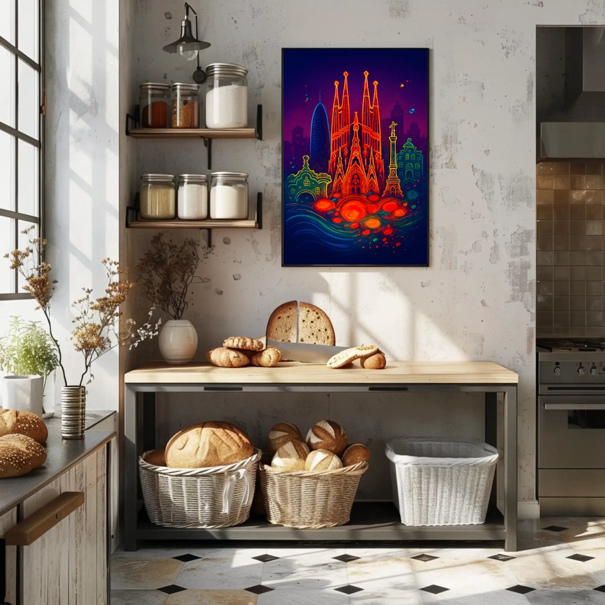 Barcelonas Iconic Landmarks Poster