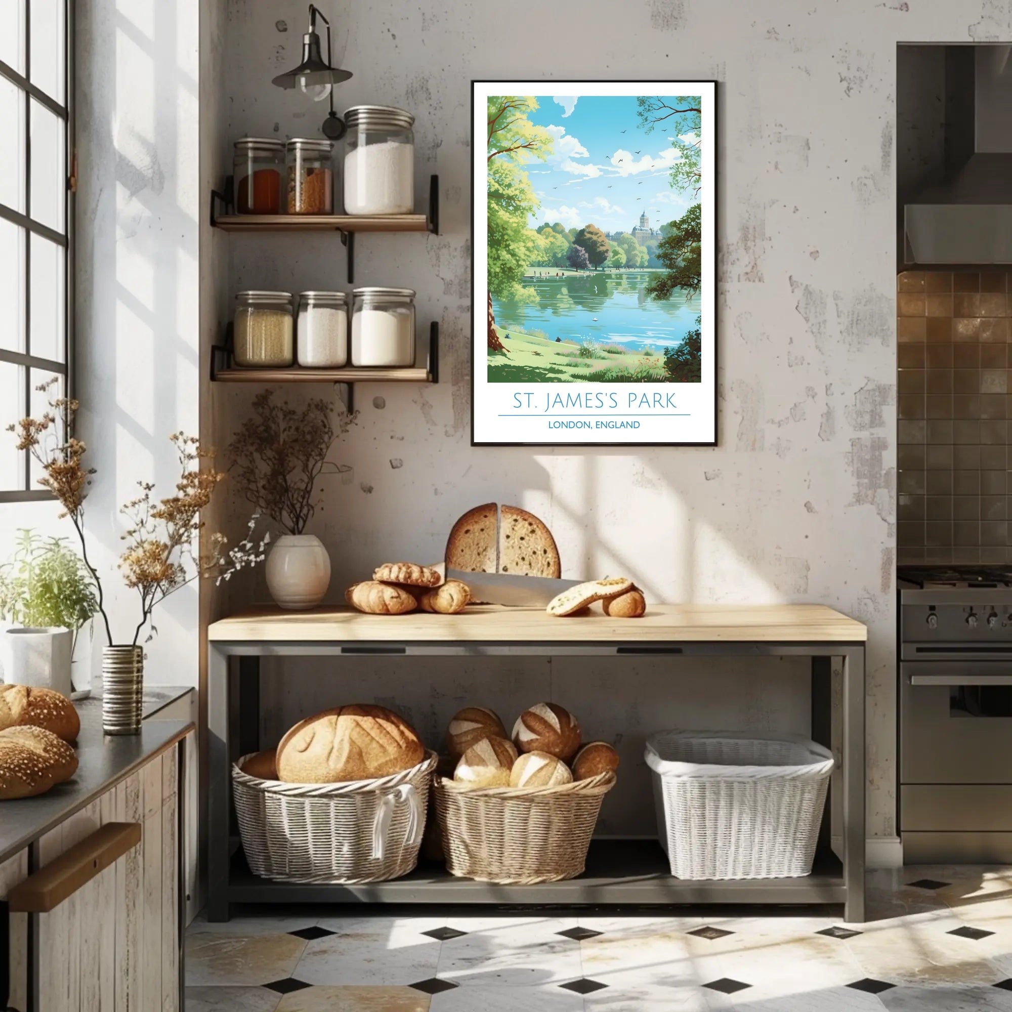 St. James's Park Vintage Travel Poster