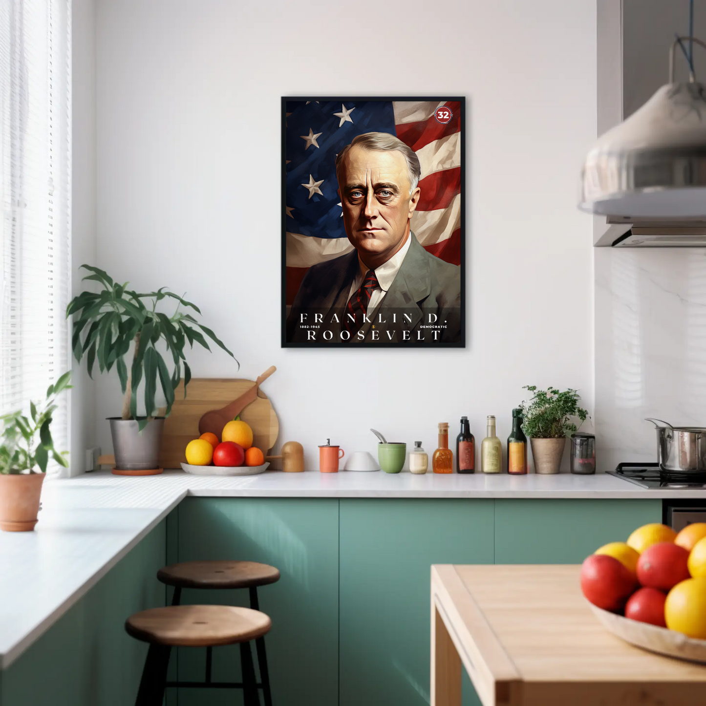 Franklin Roosevelt 32nd President Of The United States Portrait