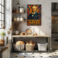 Rutherford B. Hayes 19th President of the United States Glitch Hop Art Poster