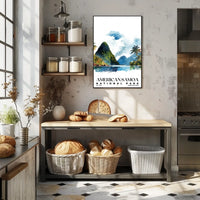 American Samoa Watercolor Wall Art Poster