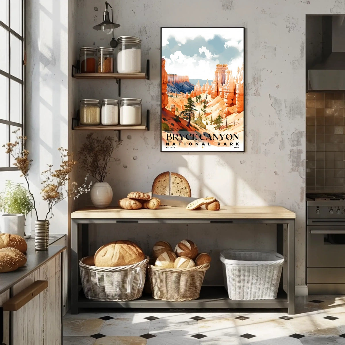 Bryce Canyon Watercolor Wall Art Poster