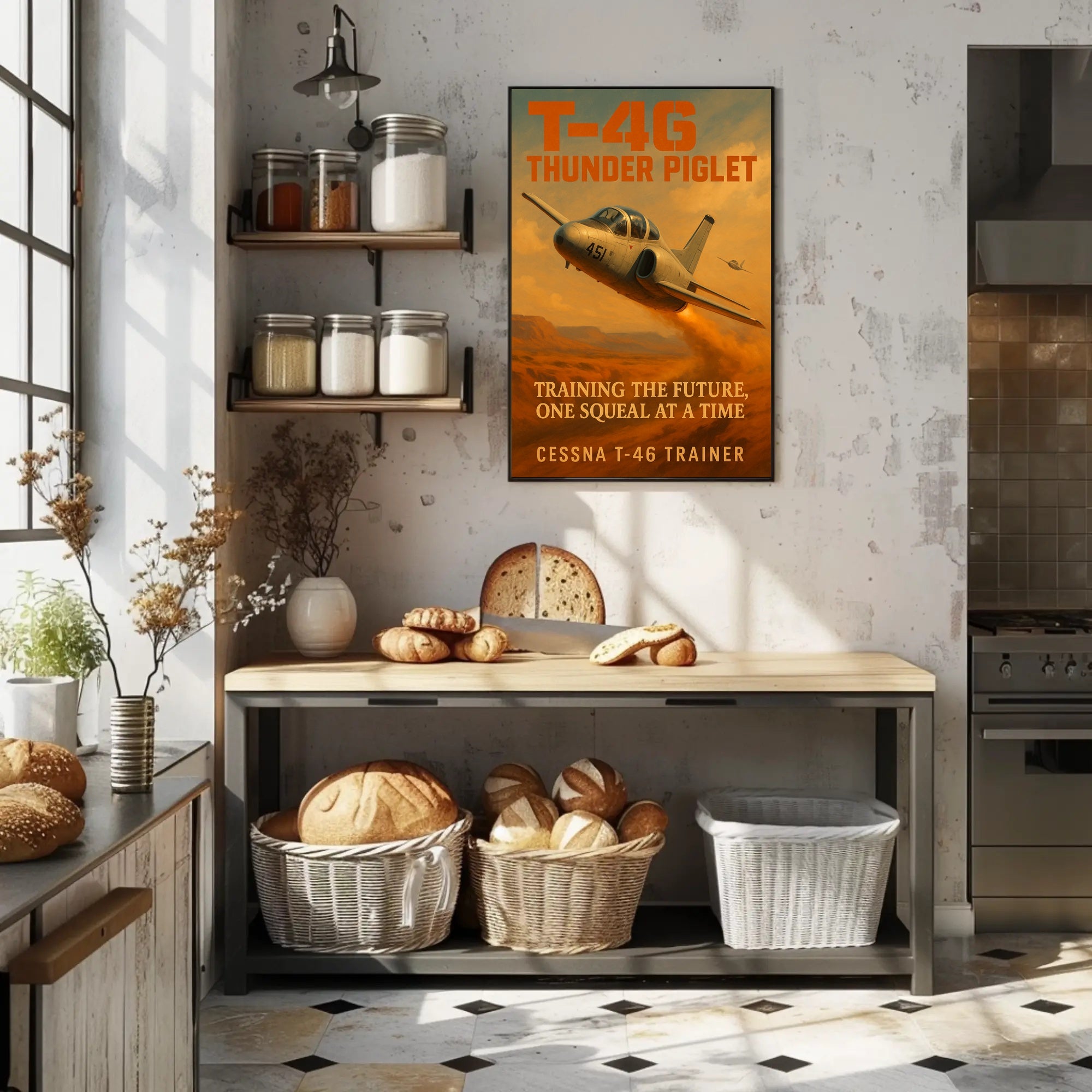 T-46G Thunder Piglet Jet Aviation Poster