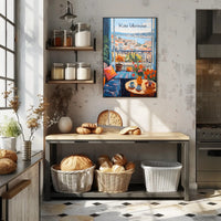 Scenic Balcony Overlooking Kiev Cityscape Poster