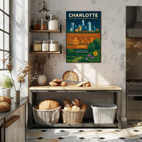 Charlotte's Skyline and Heritage Urban or Cityscape Poster PosterGoat