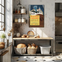 WWII Malaria Awareness Mosquito Net Poster PosterGoat