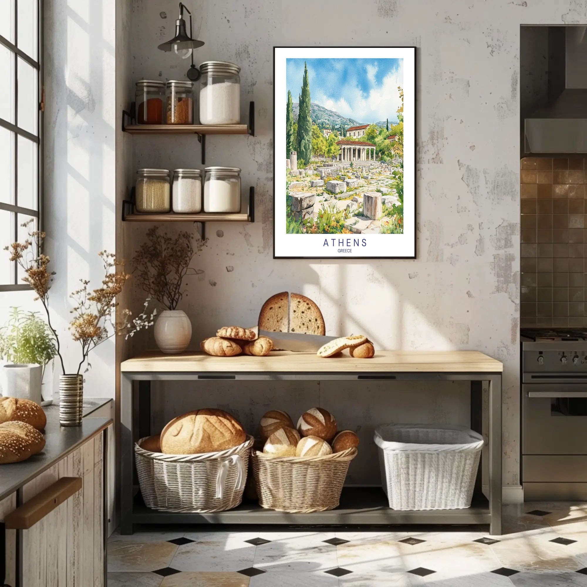 Athens Ancient Ruins Poster PosterGoat