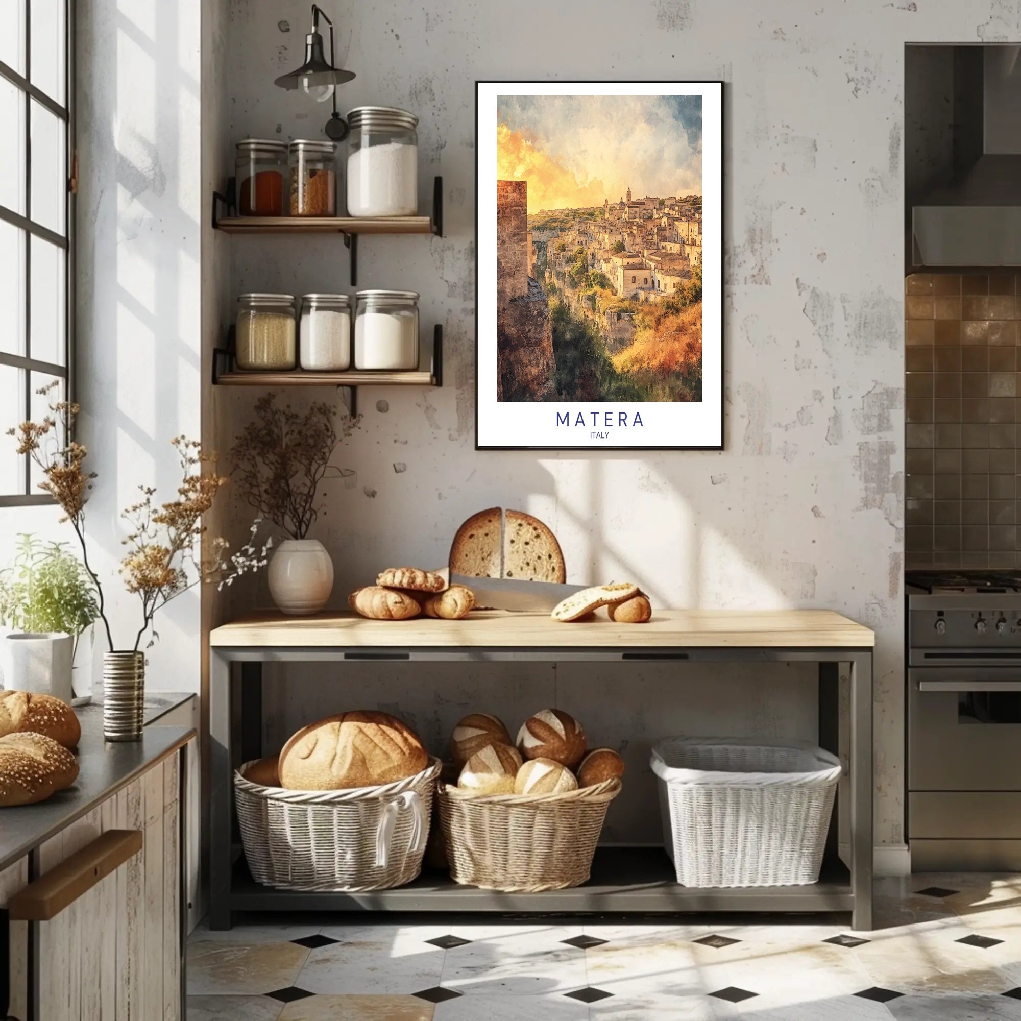 Matera at Sunset Poster PosterGoat