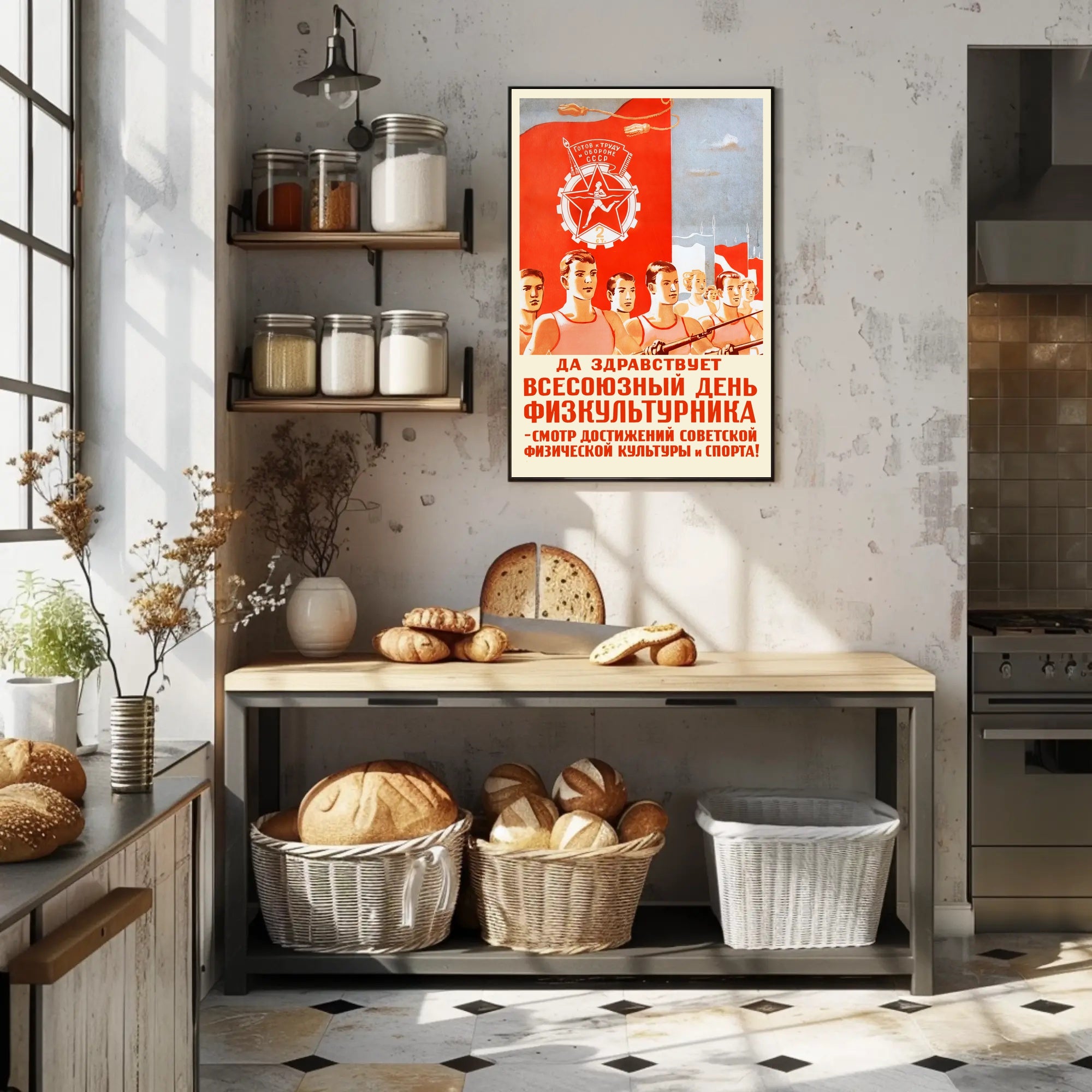 Soviet Sports Event USSR Propaganda Poster