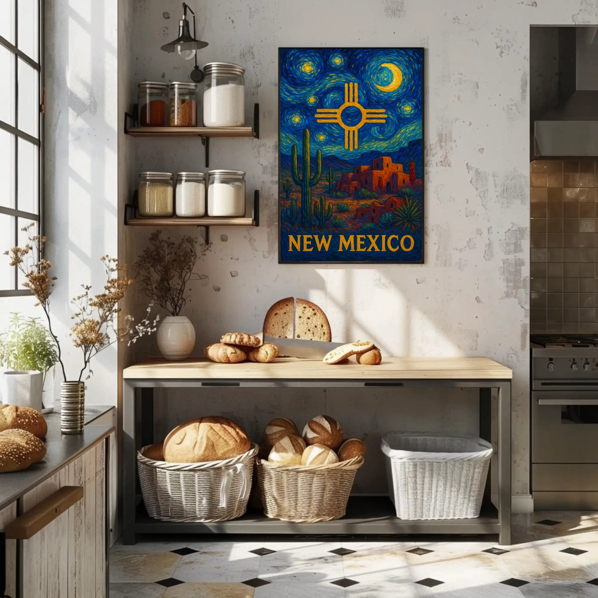 New Mexico Starry Night Heritage Poster