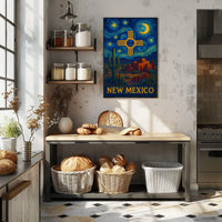 New Mexico Starry Night Heritage Poster