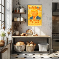 Donald Trump Optimism Pop Art Patriotic Poster