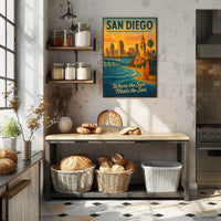 San Diego Where The Sun Meets The Sea Poster