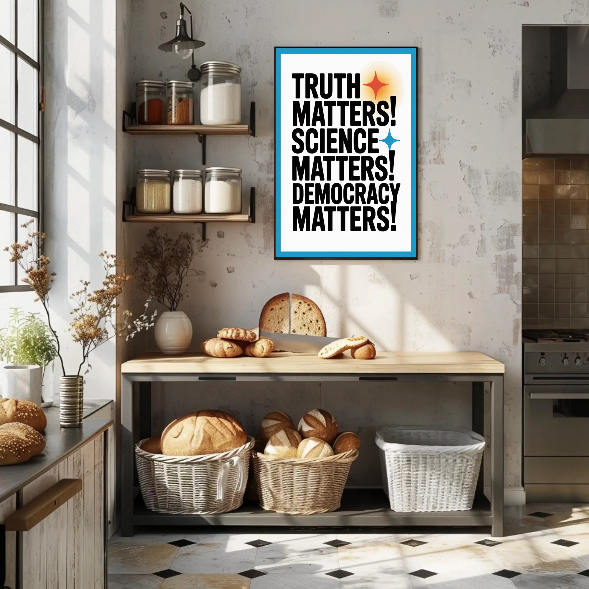 Truth Science Democracy Matters Political or Propaganda Poster