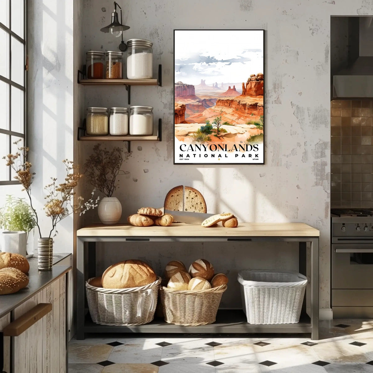 Canyonlands Watercolor Wall Art Poster