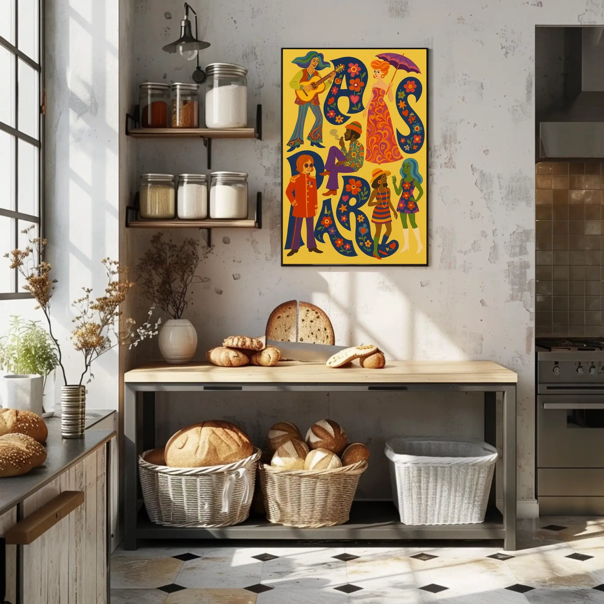 Retro Vibes A Colorful Celebration Poster