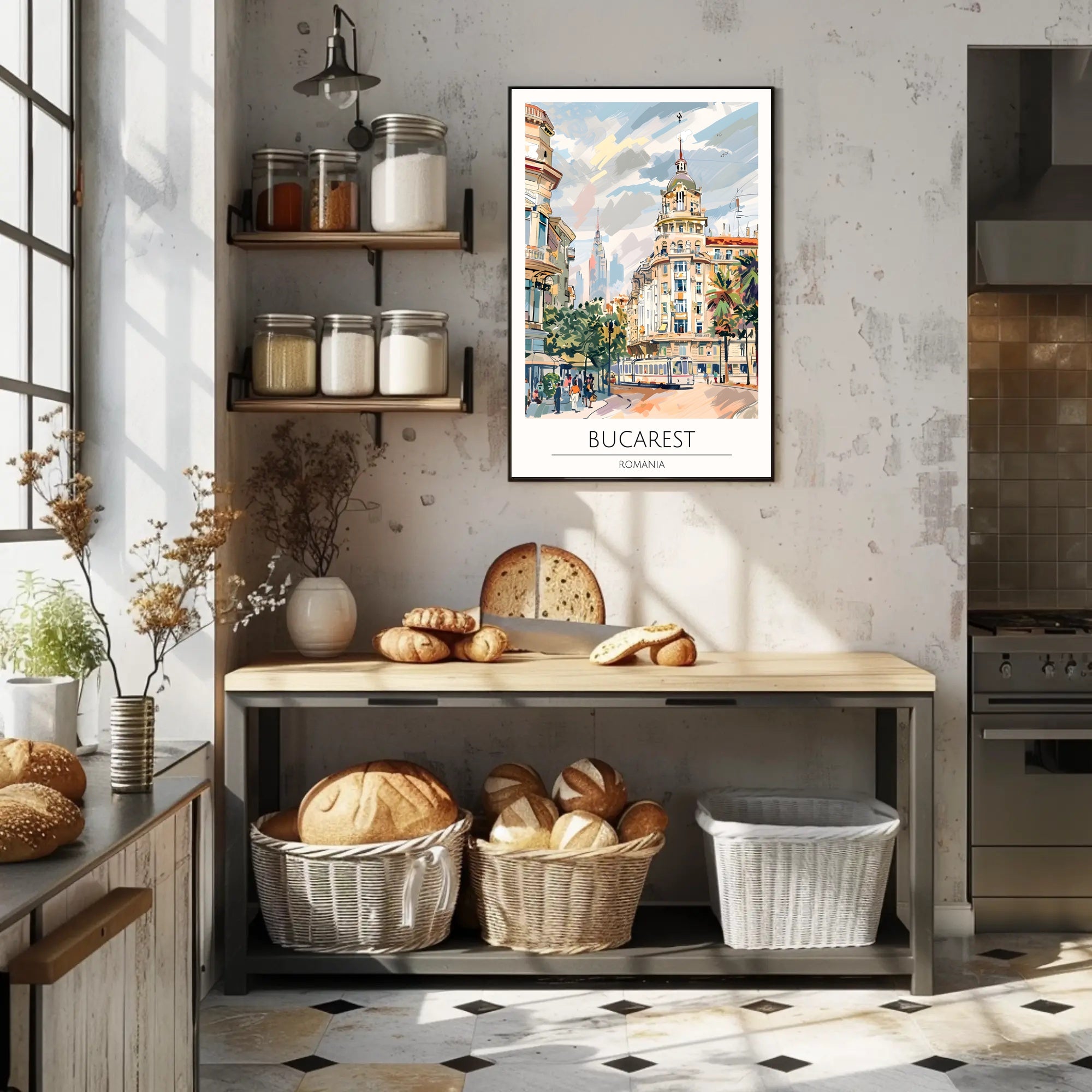 Bucarest Cityscape Poster PosterGoat