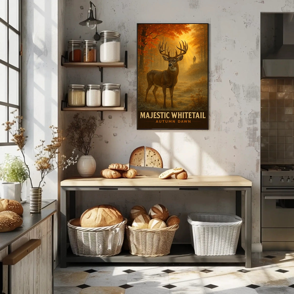 Majestic Whitetail Autumn Dawn Poster